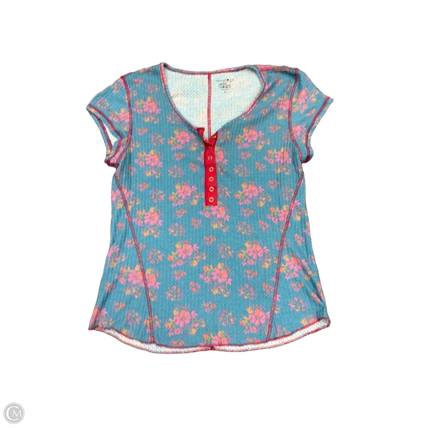 Top Short Sleeve By Natural Life In Blue, Size: L