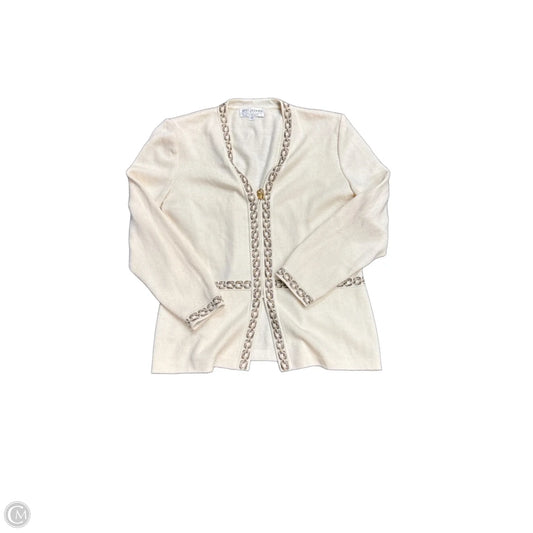 Sweater Cardigan Luxury Designer By St John Collection In Cream, Size: 12