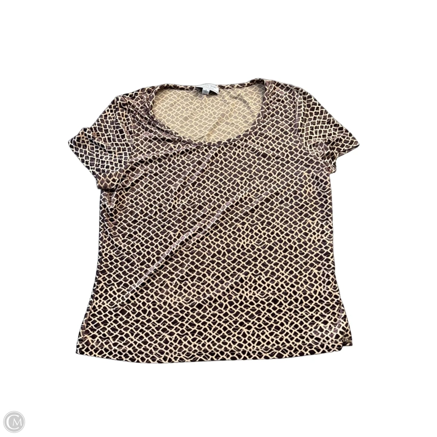 Top Short Sleeve By St. John In Animal Print, Size: L