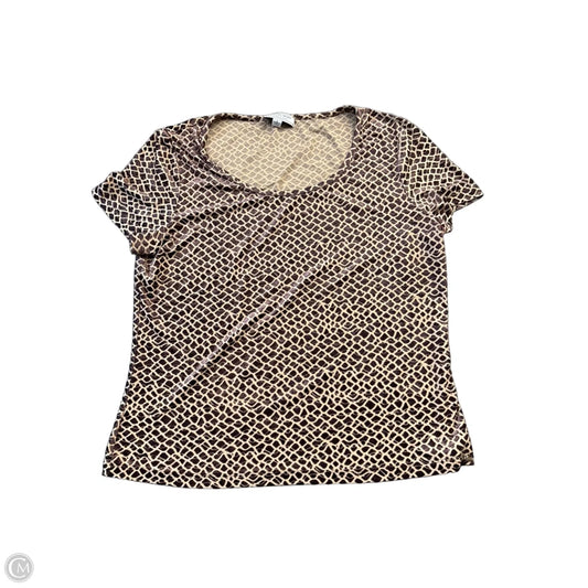 Top Short Sleeve By St. John In Animal Print, Size: L