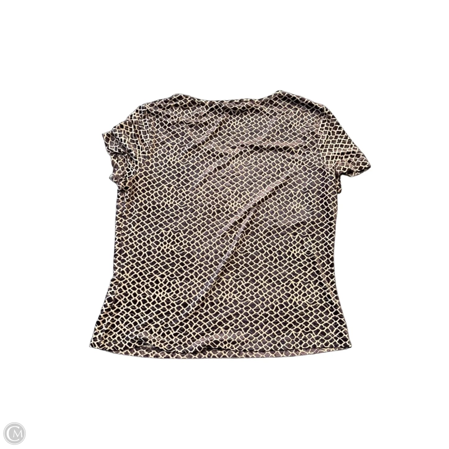 Top Short Sleeve By St. John In Animal Print, Size: L