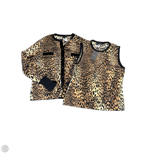Sweater 2pc By Cmb In Animal Print, Size: L