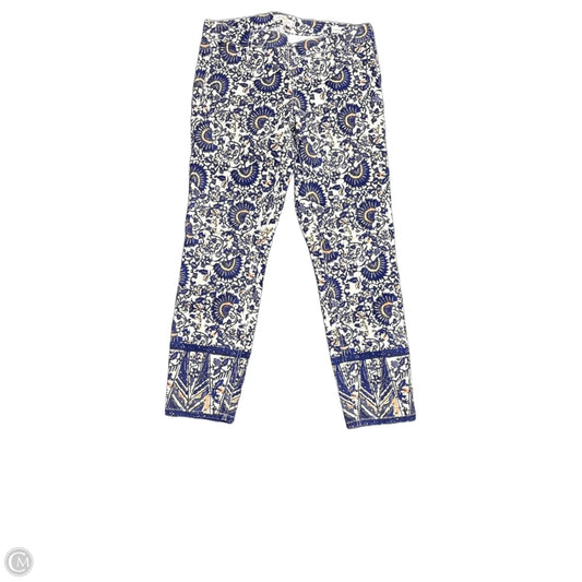 Jeans Designer By Tory Burch In Blue & Cream, Size: 10