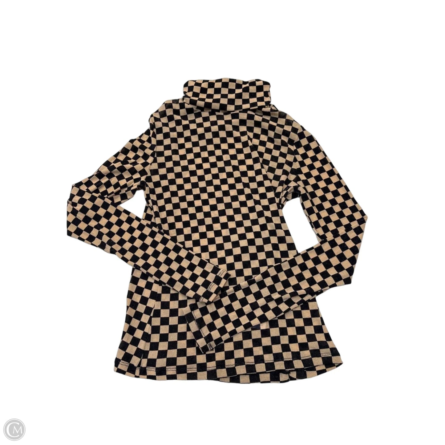 Top Long Sleeve By Fate In Checkered Pattern, Size: M