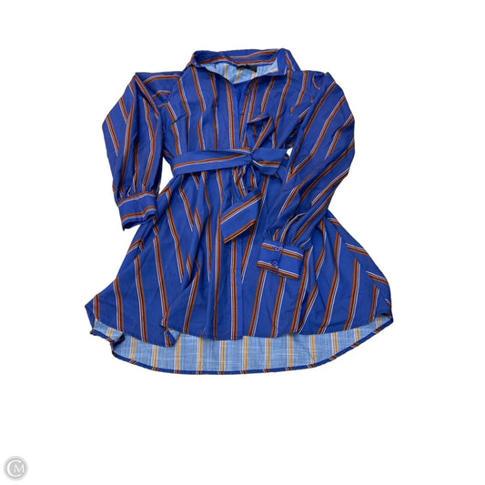 Dress Casual Short By Cmf In Blue & Brown, Size: M