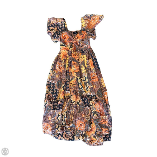 Dress Casual Maxi By Angie In Multi-colored, Size: Xs