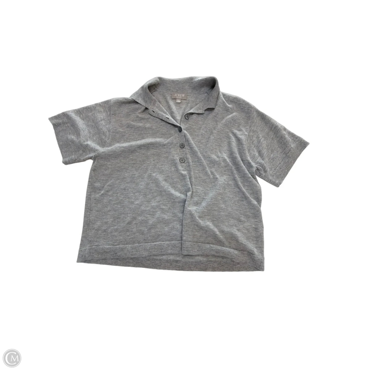 Sweater Short Sleeve By J. Crew In Grey, Size: M