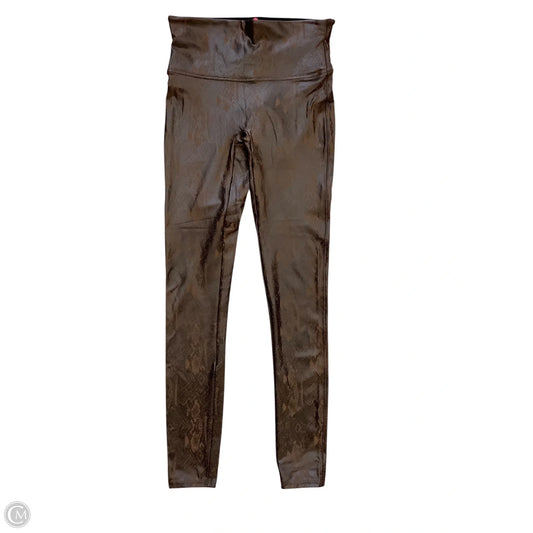 Athletic Leggings By Spanx In Bronze, Size: M