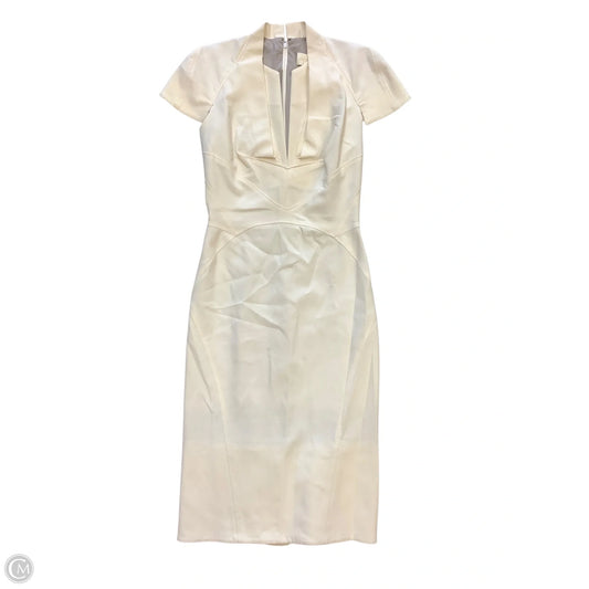 Dress Designer By Zac Posen In Cream, Size: 6
