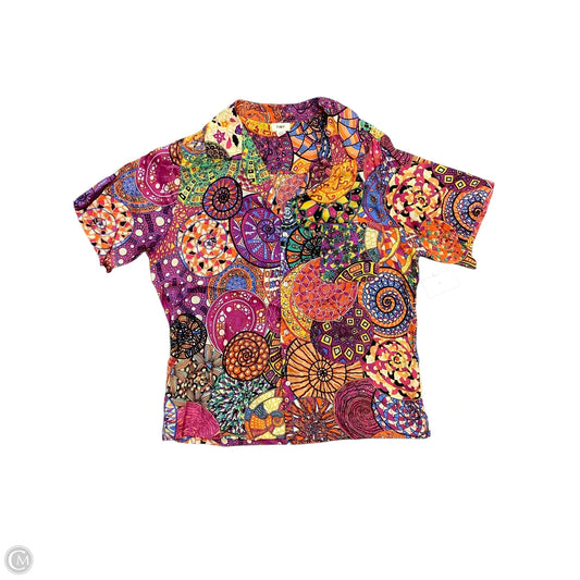 Blouse Short Sleeve By Tiny In Multi-colored, Size: S