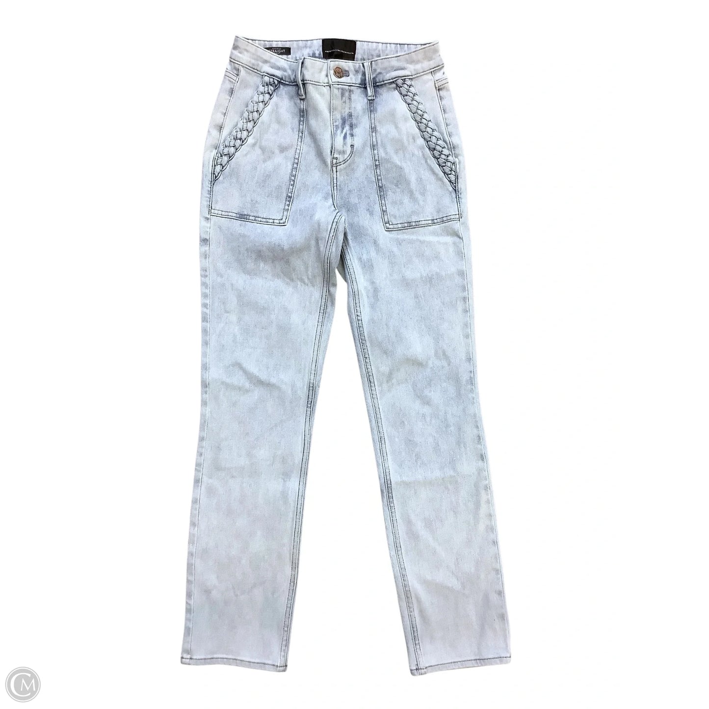 Jeans Straight By White House Black Market In Blue Denim, Size: 2