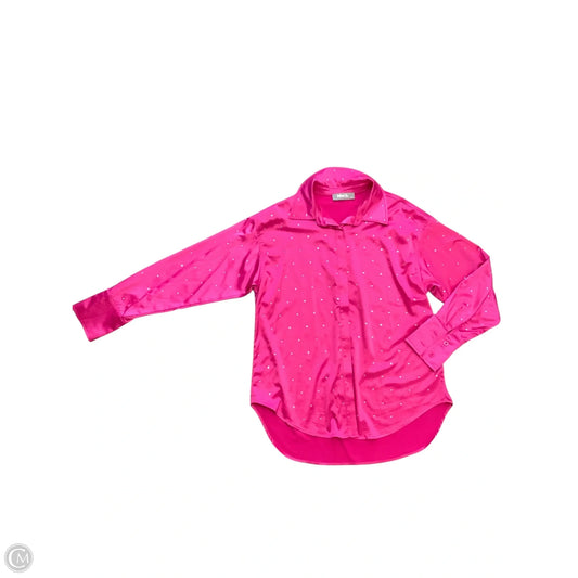 Blouse Long Sleeve By Blue B In Pink, Size: M