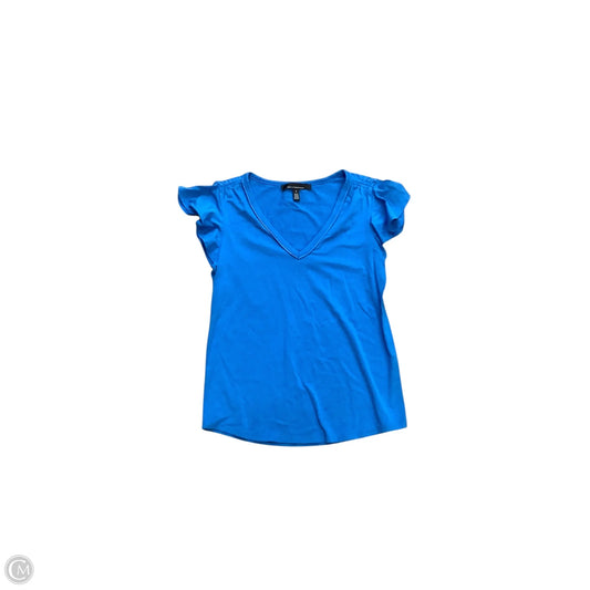 Top Short Sleeve Basic By White House Black Market In Blue, Size: S