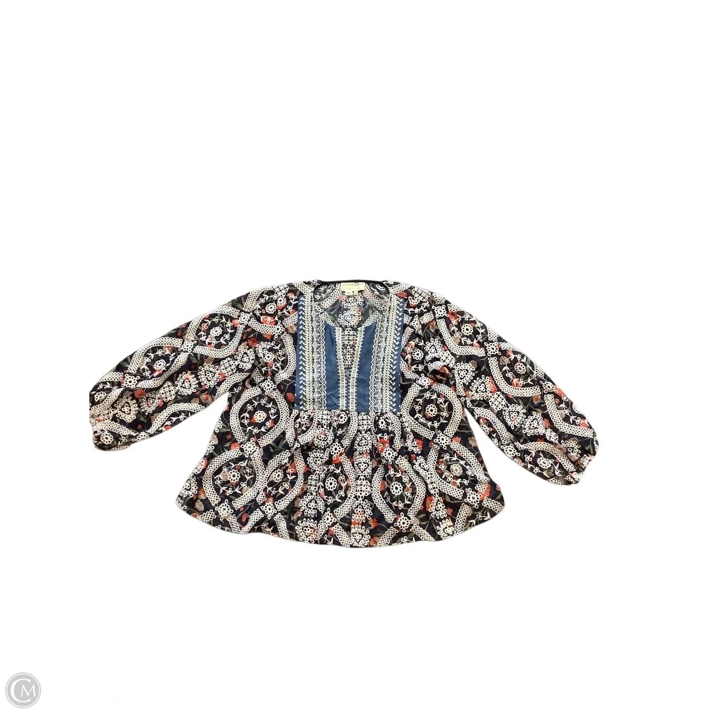 Blouse Long Sleeve By Sachin & Babi In Blue, Size: M