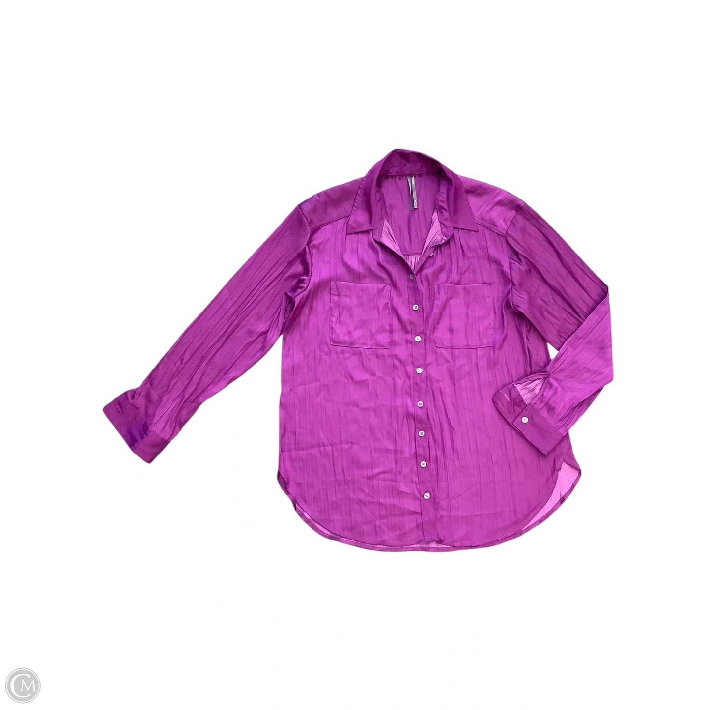 Blouse Long Sleeve By Anthropologie In Purple, Size: M