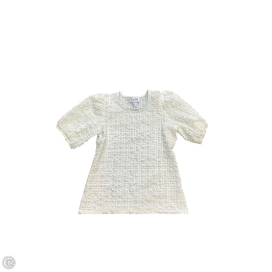 Top Short Sleeve By Joseph Ribkoff In White, Size: 10