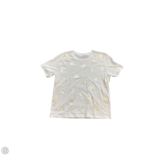 Top Short Sleeve By Elliott Lauren In White, Size: M