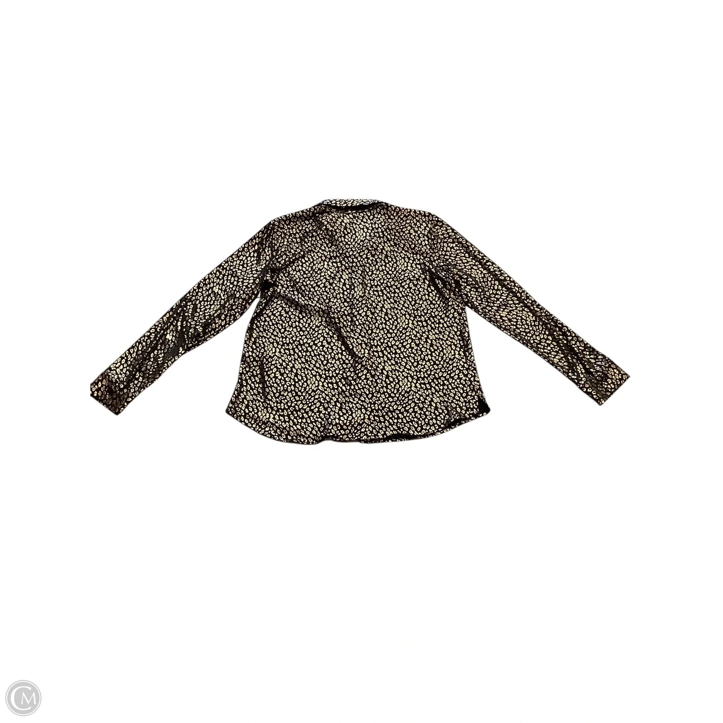 Blouse Long Sleeve By Elliot Lucca In Gold, Size: M