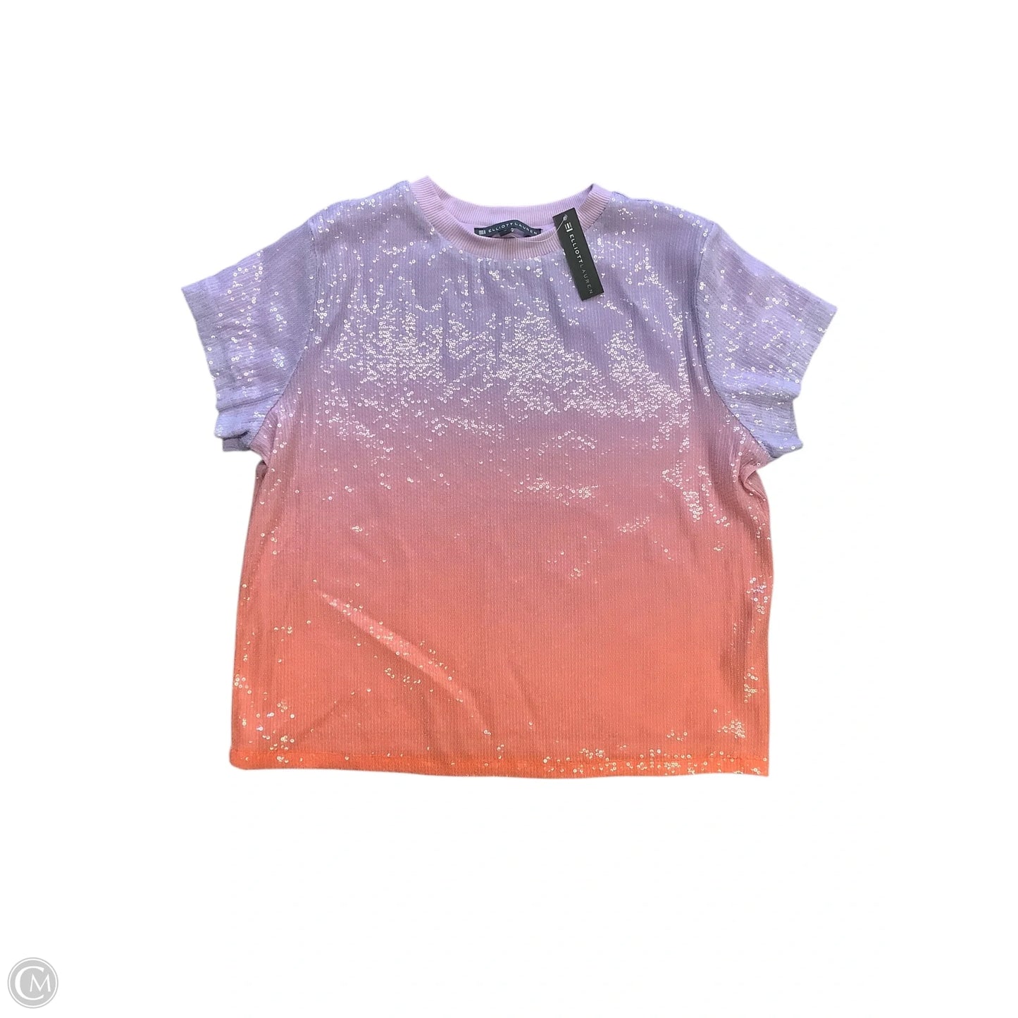 Blouse Short Sleeve By Elliott Lauren In Purple, Size: S