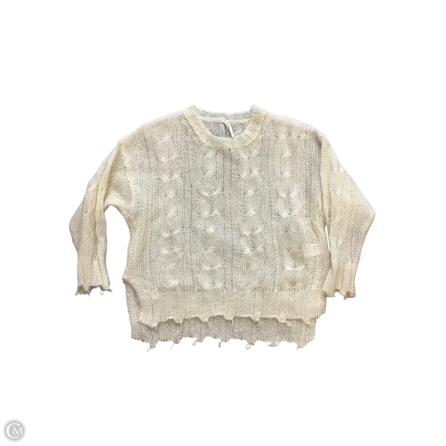 Sweater By Anthropologie In Cream, Size: M