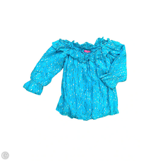 Blouse Designer By Lilly Pulitzer In Blue, Size: M