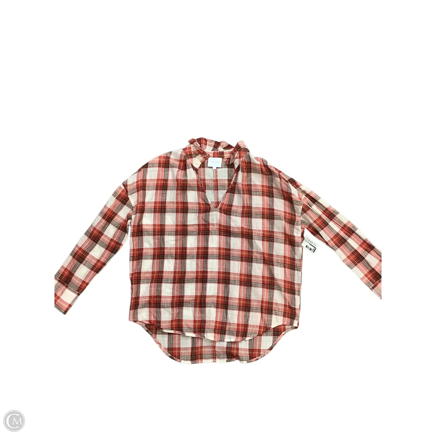 Blouse Long Sleeve By Anthropologie In Red, Size: S