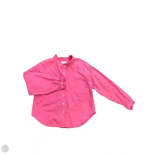 Blouse Long Sleeve By Cmb In Plaid Pattern, Size: S