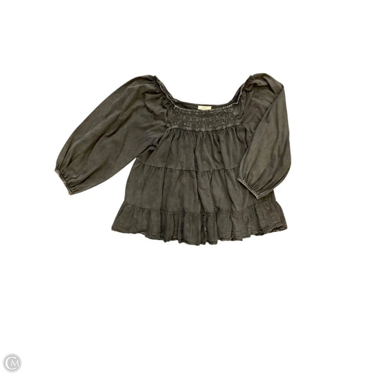 Top 3/4 Sleeve By Easel In Grey, Size: M