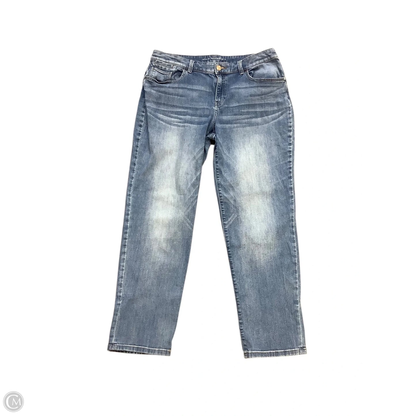 Jeans Boyfriend By Chicos In Blue Denim, Size: 14