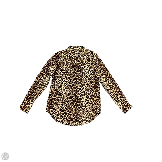 Blouse Long Sleeve By Equipment In Animal Print, Size: S