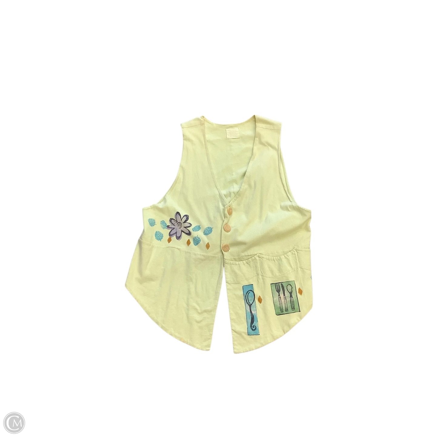 Top Sleeveless By Cma In Yellow, Size: S