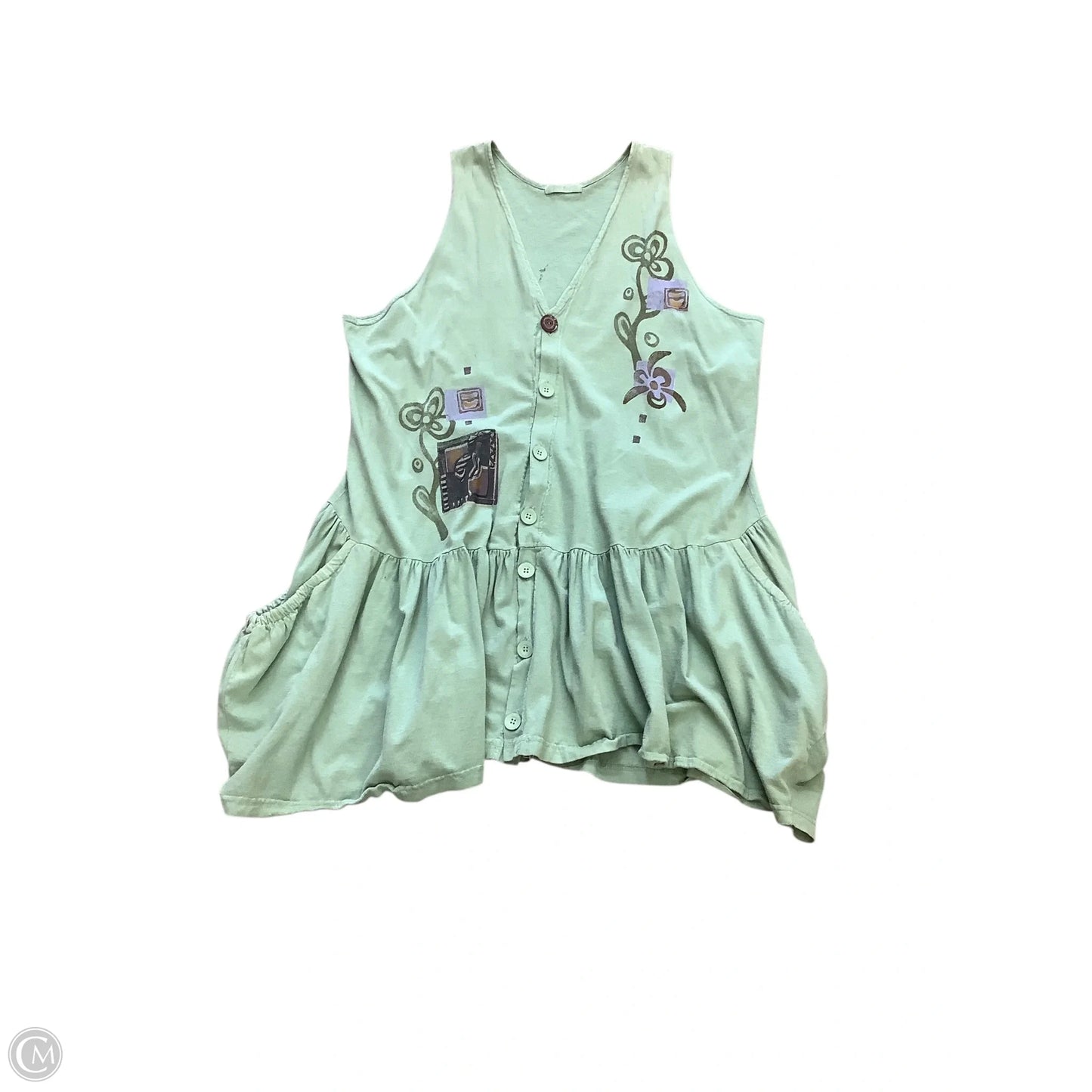 Dress Casual Midi By Cma In Green, Size: S