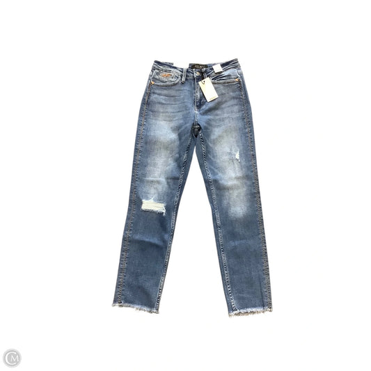 Jeans Straight By Judy Blue In Blue Denim, Size: 3 (26)