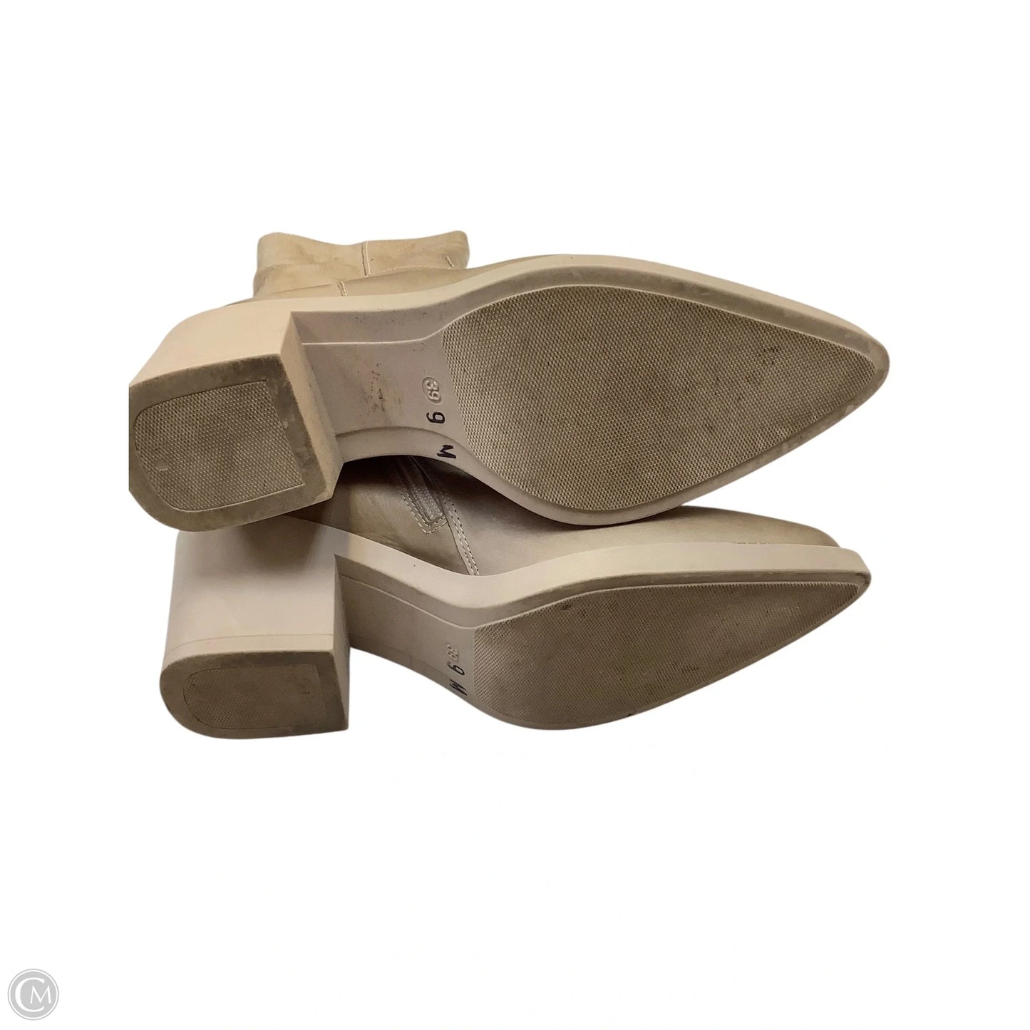 Boots Ankle Heels By Sesto Meucci, In Tan, Size: 9,