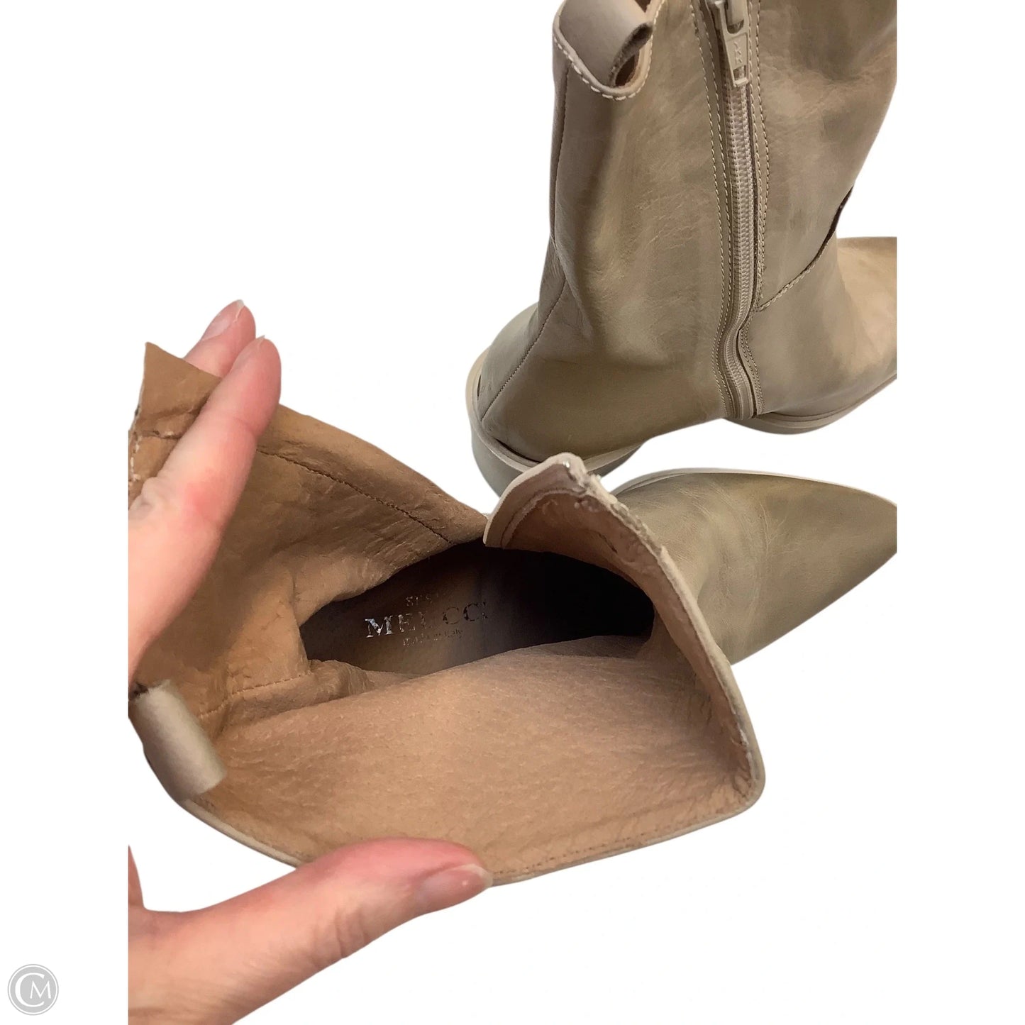 Boots Ankle Heels By Sesto Meucci, In Tan, Size: 9,