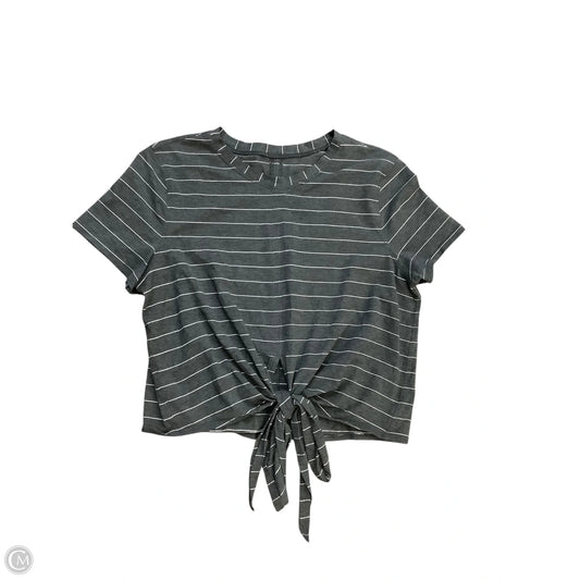 Athletic Top Short Sleeve By Lululemon In Grey, Size: S