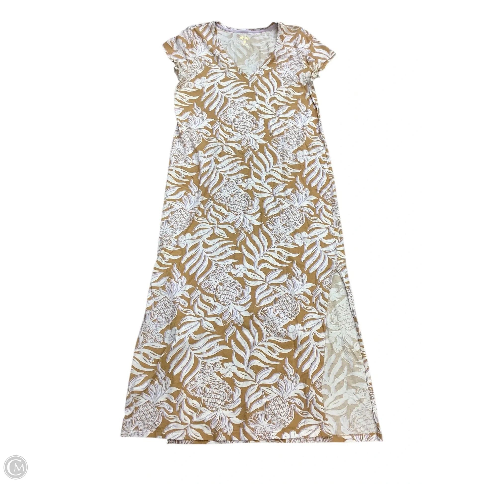 Dress Designer By Lilly Pulitzer In Tan, Size: L – Clothes Mentor Springfield IL #232