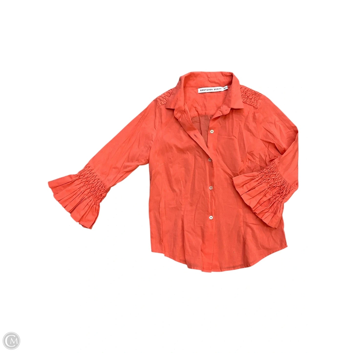 Top Long Sleeve By Gretchen Scott In Orange, Size: M
