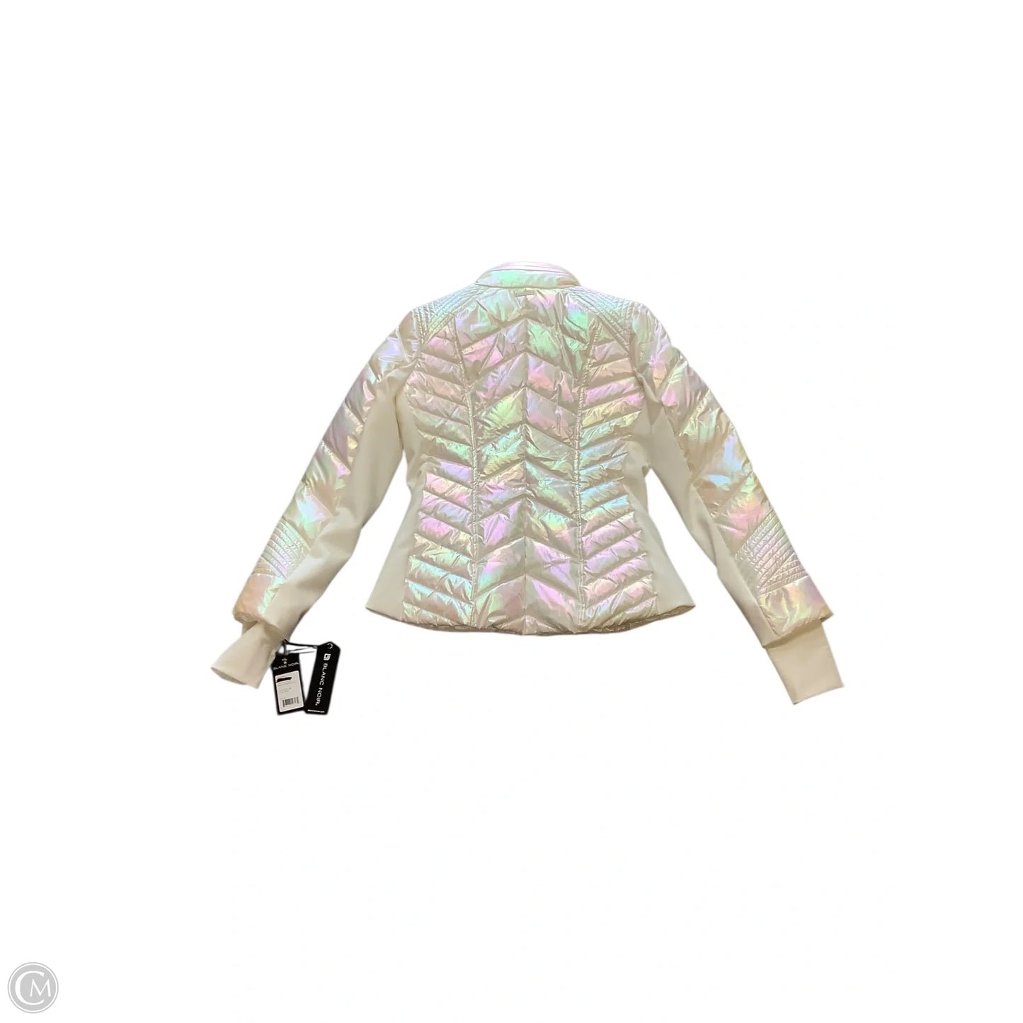 Coat Puffer & Quilted By Blanc Noir In White, Size: M