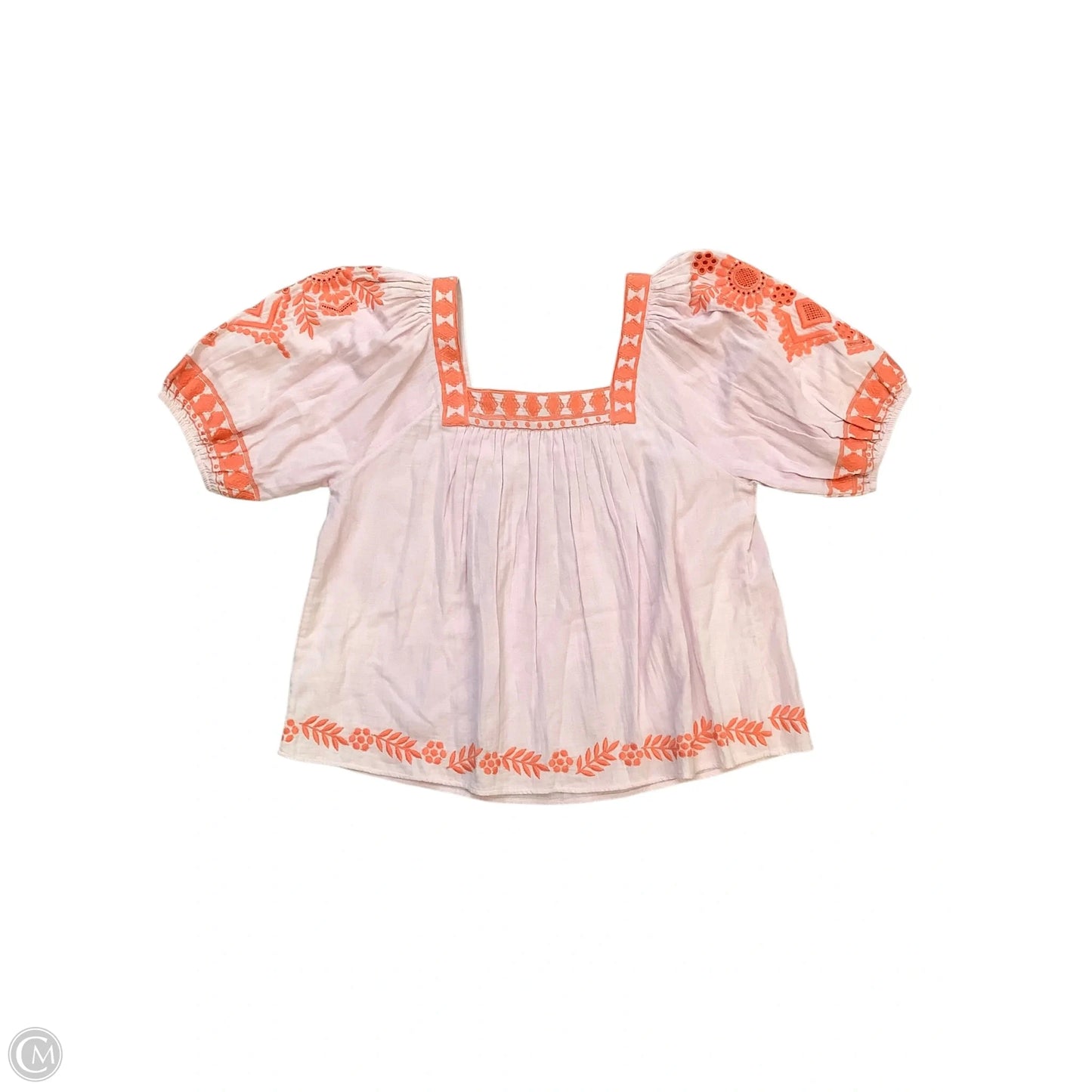 Blouse Short Sleeve By Cmb In Pink