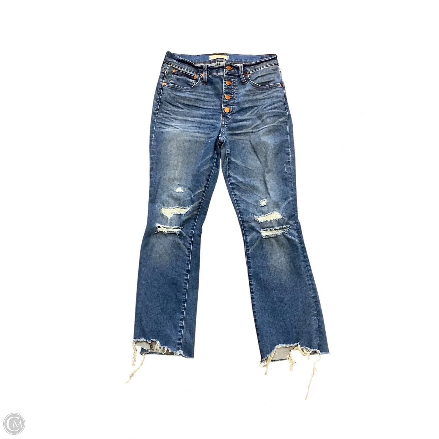 Jeans Straight By Madewell In Blue Denim, Size: 4 (27)