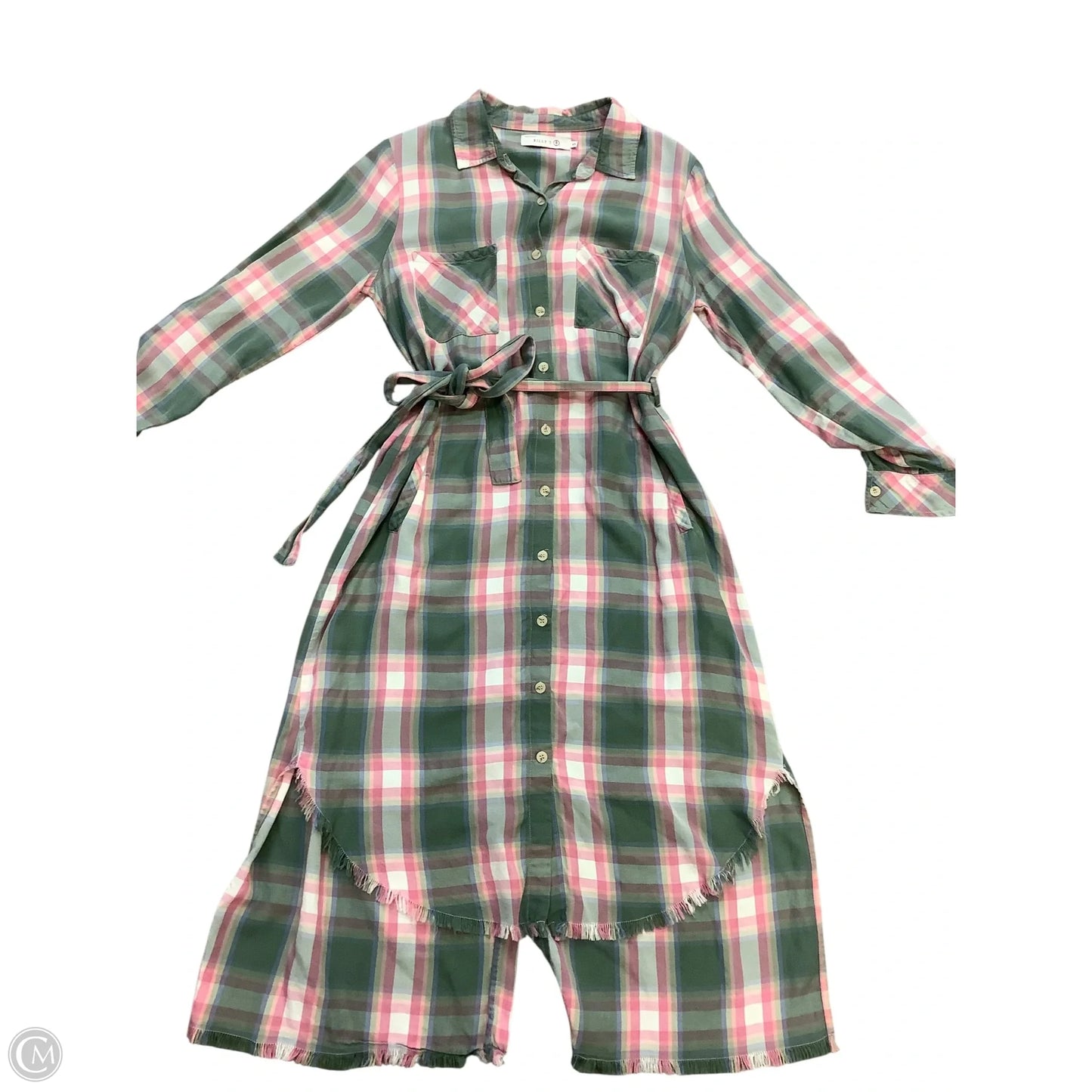 Dress Casual Maxi By Cmb In Plaid Pattern, Size: S