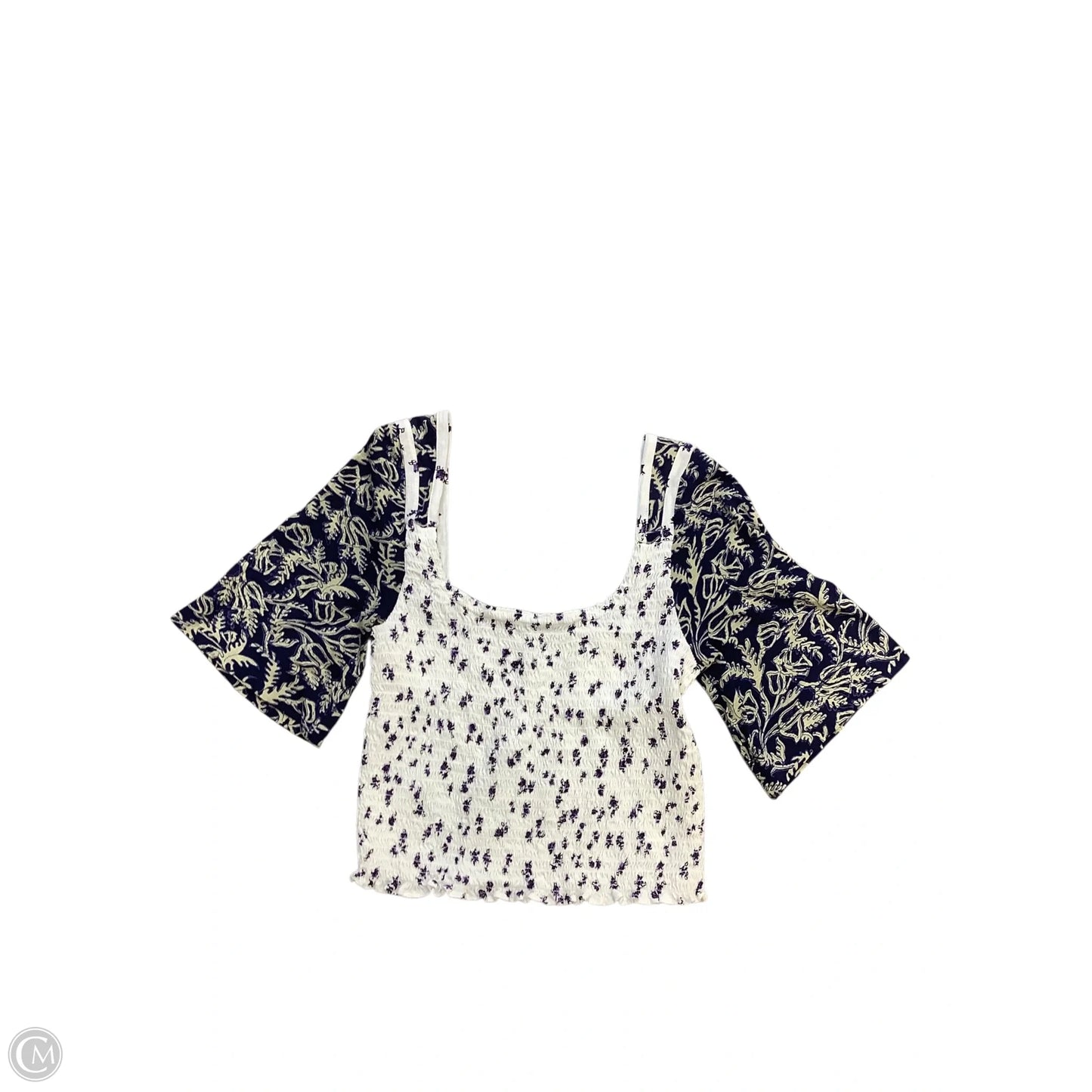 Top Short Sleeve Basic By Free People In Floral Print, Size: M