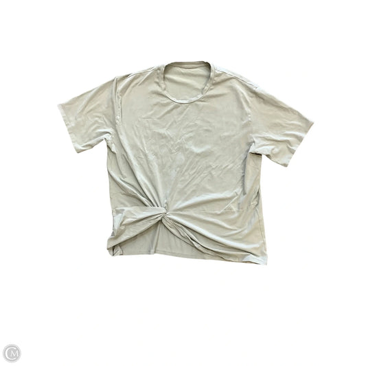 Athletic Top Short Sleeve By Lululemon In Green, Size: Xl