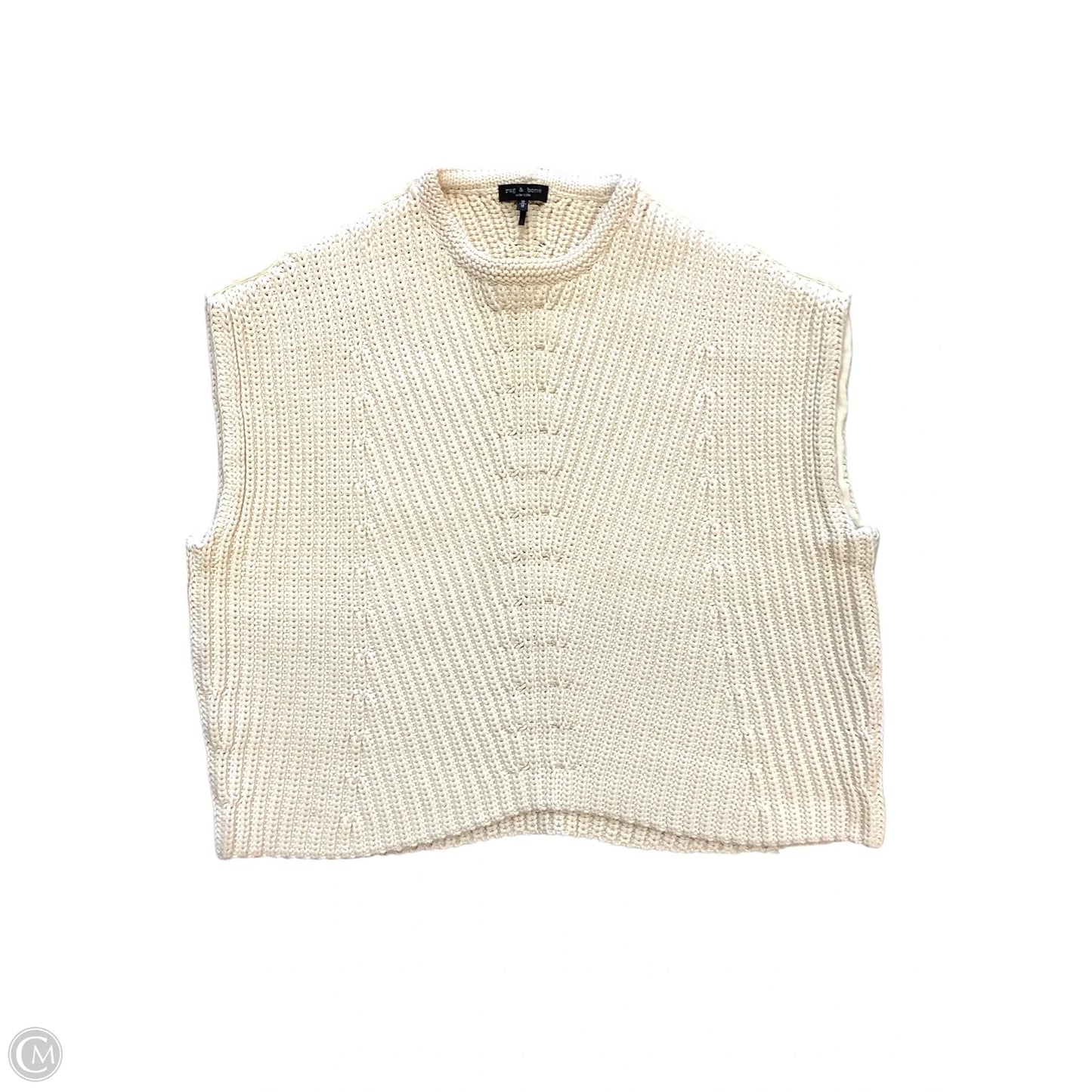 Sweater Short Sleeve By Rag And Bone In Cream, Size: M