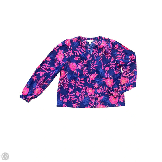 Top Long Sleeve Designer By Lilly Pulitzer In Blue, Size: Xl