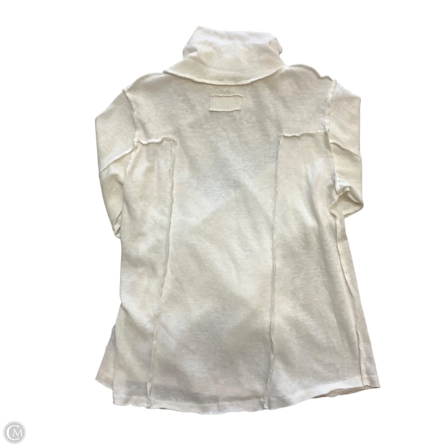 Top Long Sleeve Basic By Pol In Cream, Size: L