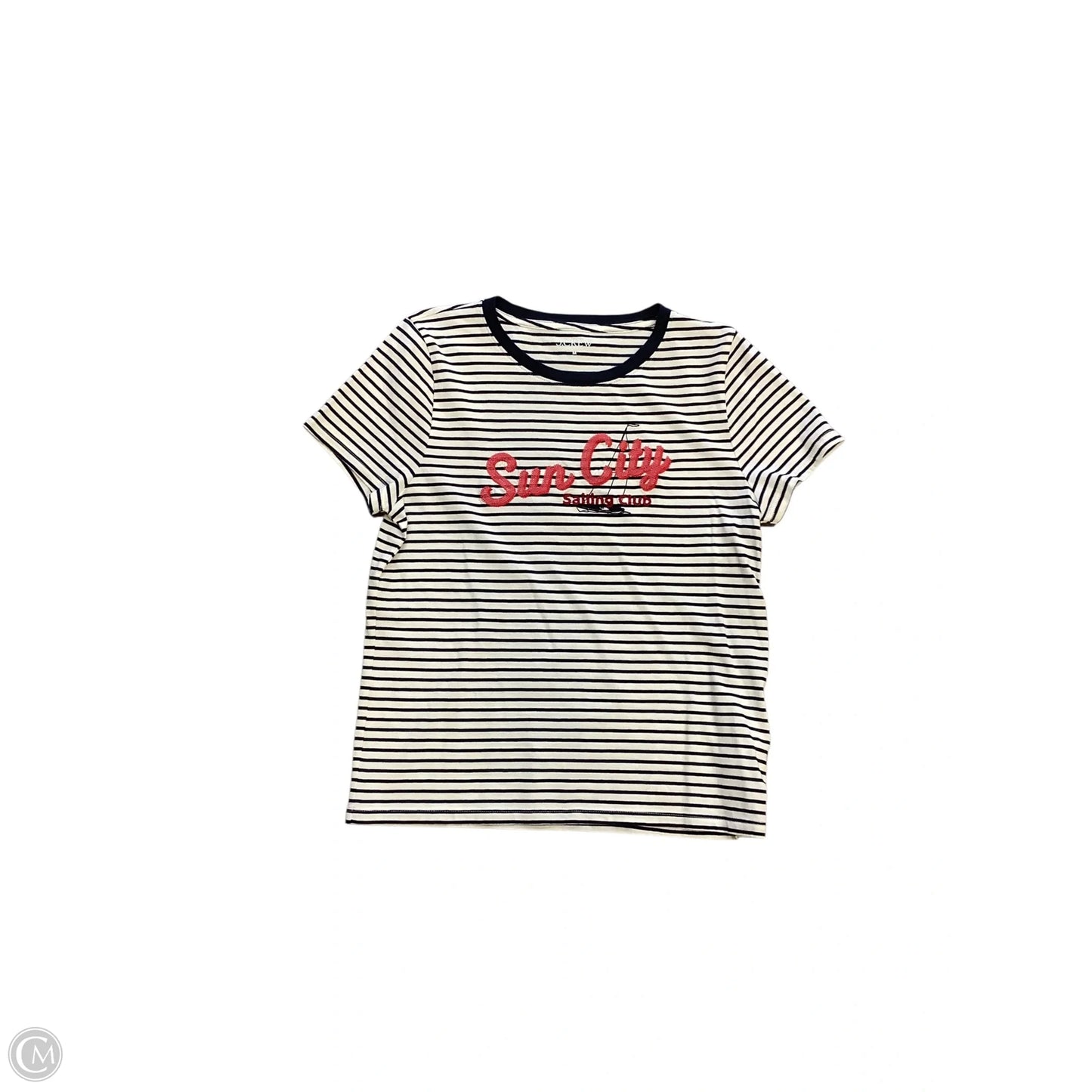 Top Short Sleeve By J. Crew In Striped Pattern, Size: M