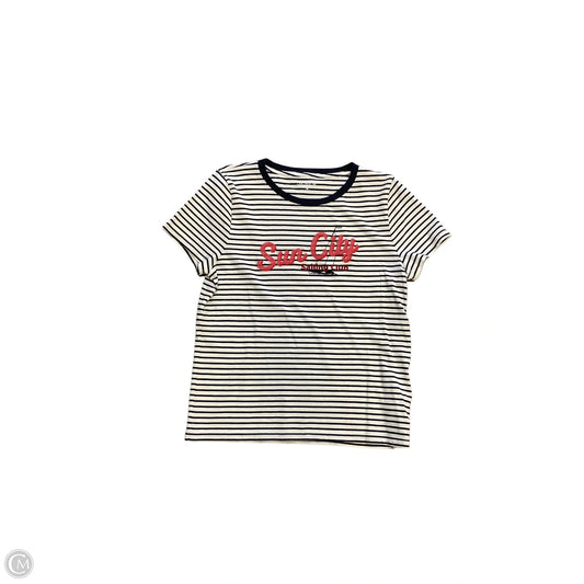 Top Short Sleeve By J. Crew In Striped Pattern, Size: M