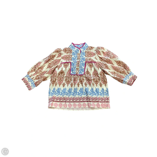 Blouse Long Sleeve By Thml In Blue, Size: M